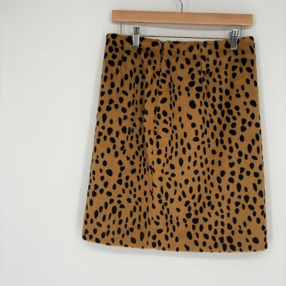 Frances Valentine Faux Fur Animal Print Skirt